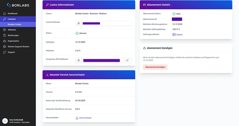 Borlabs Cookie Service Management - Plugin Download